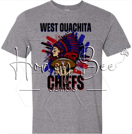 Kids - Chiefs Football Spirit Shirt - Red & Blue