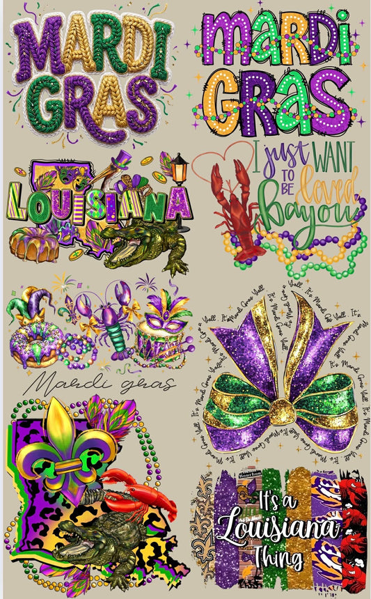 Premade Gang Sheet - Mardi Gras
