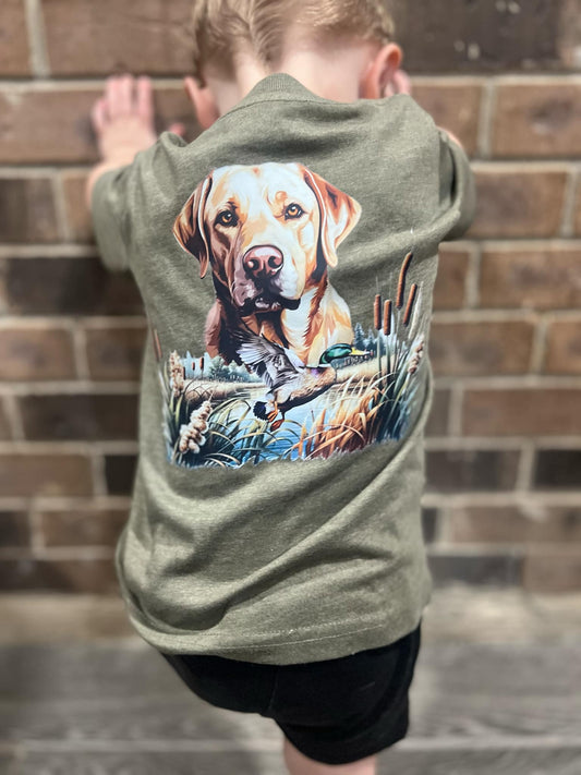 Foster Ridge Apparel - Duck Flying with Yellow Lab