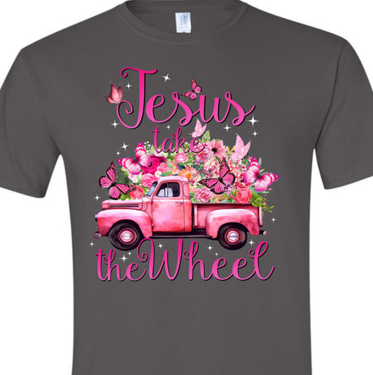 Jesus Take the Wheel - Pink Truck