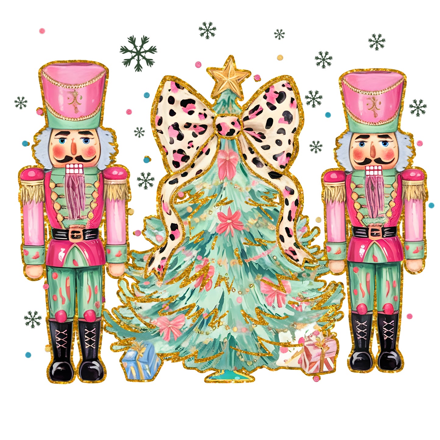 Christmas - Pink Nutcrackers - Christmas Tree